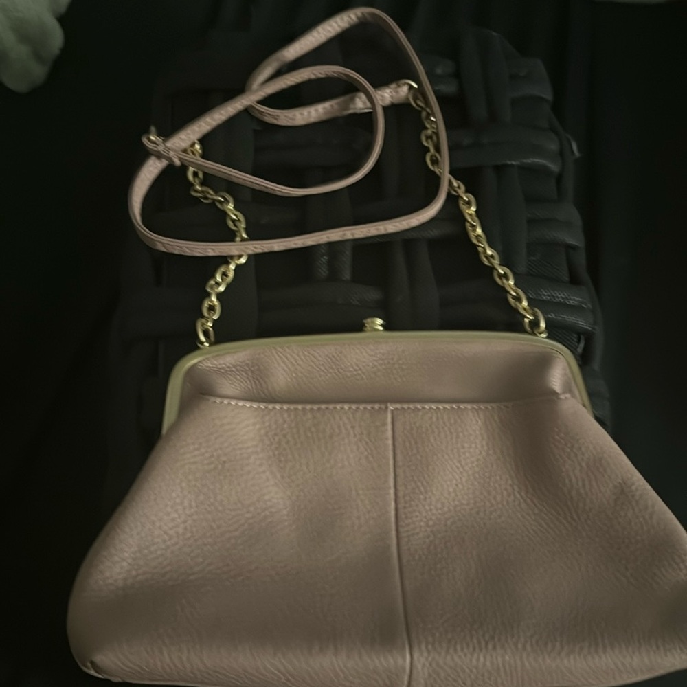 Pink hobo genuine leather mini purse